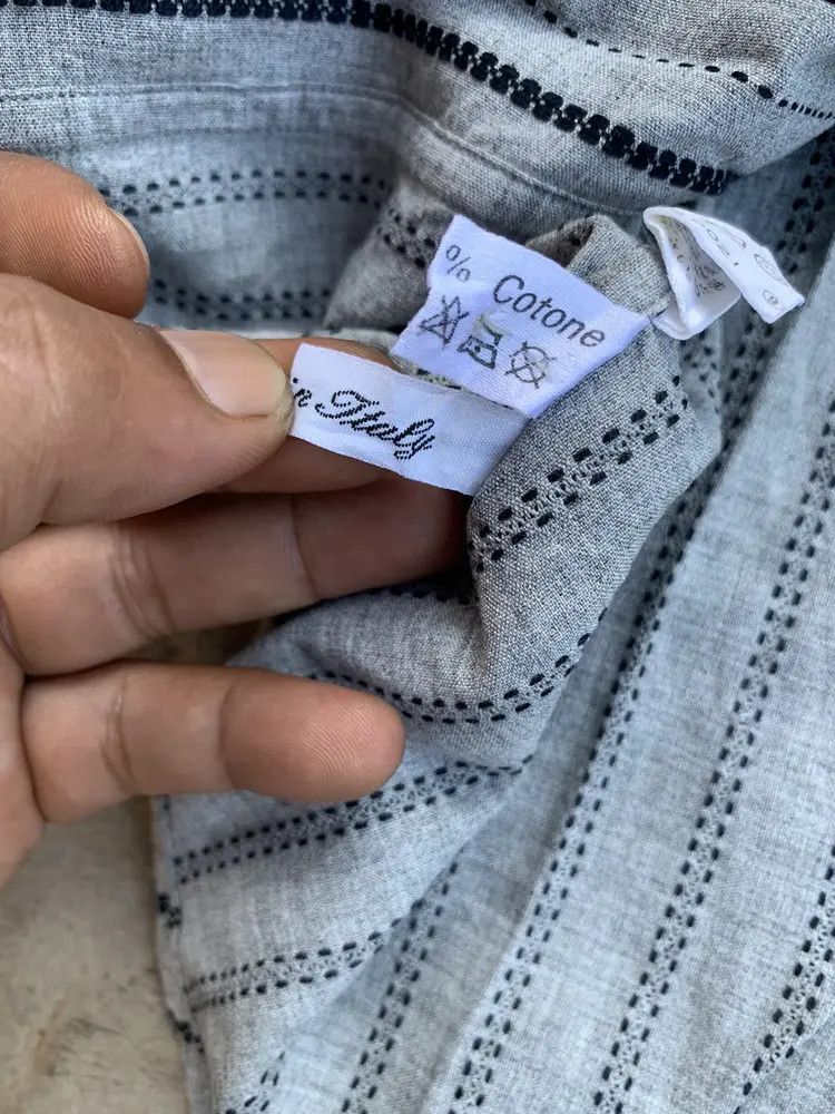 Givenchy 2000s Givenchy paris stitches stripe blue sapphire shirt Size US M / EU 48-50 / 2 - 13 Thumbnail
