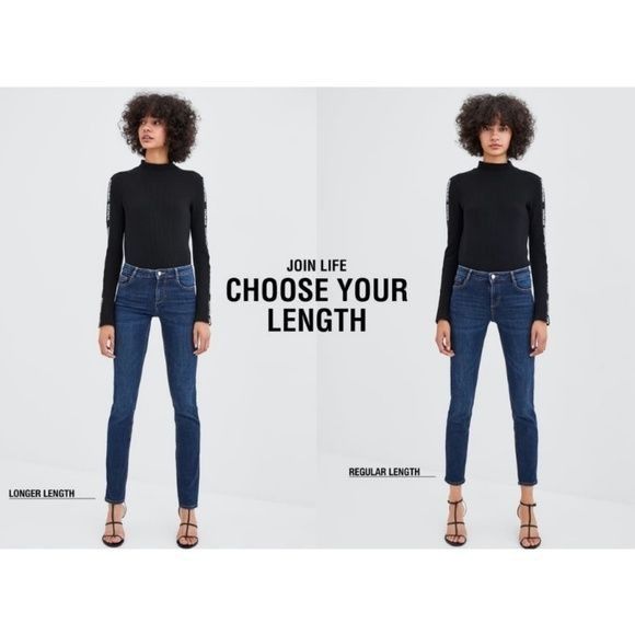 Zara Zara Trafaluc Dark Blue Mid-Rise Skinny Jeans Size 27" / US 4 / IT 40 - 6 Thumbnail
