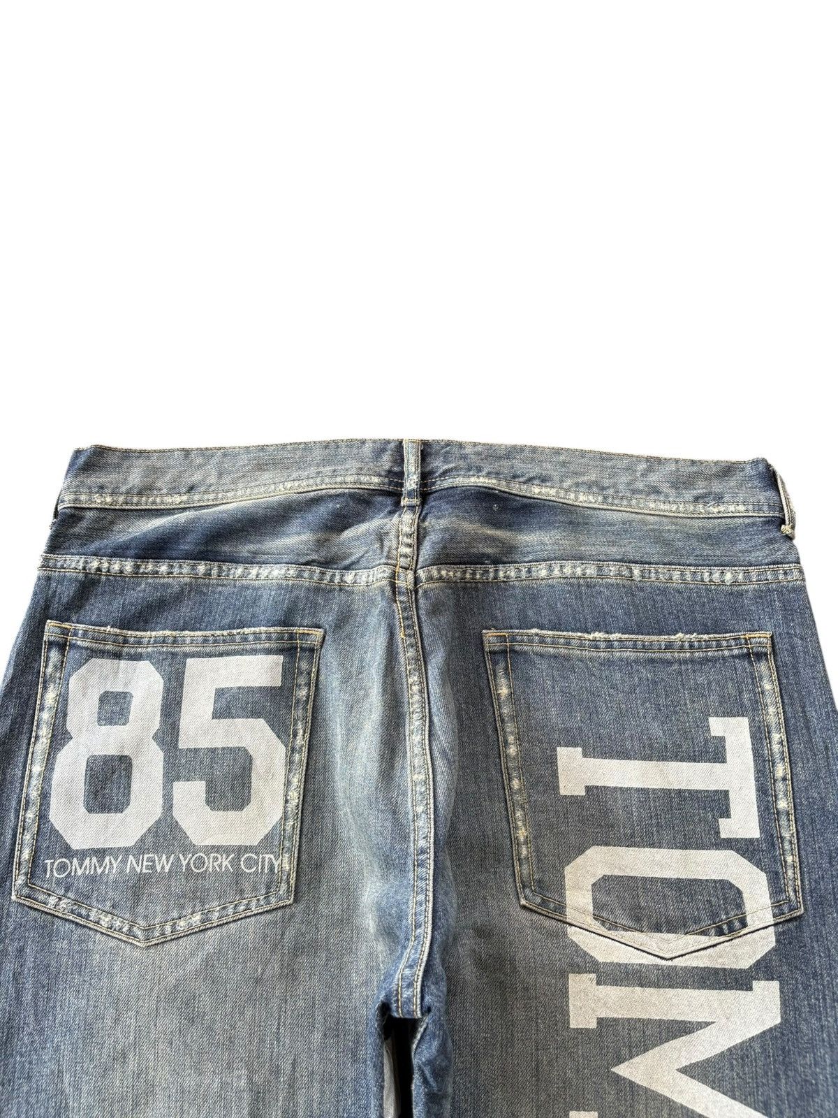 Tommy Jeans Vintage Tommy Big Logo Distress Baggy Jeans Size US 38 / EU 54 - 4 Thumbnail
