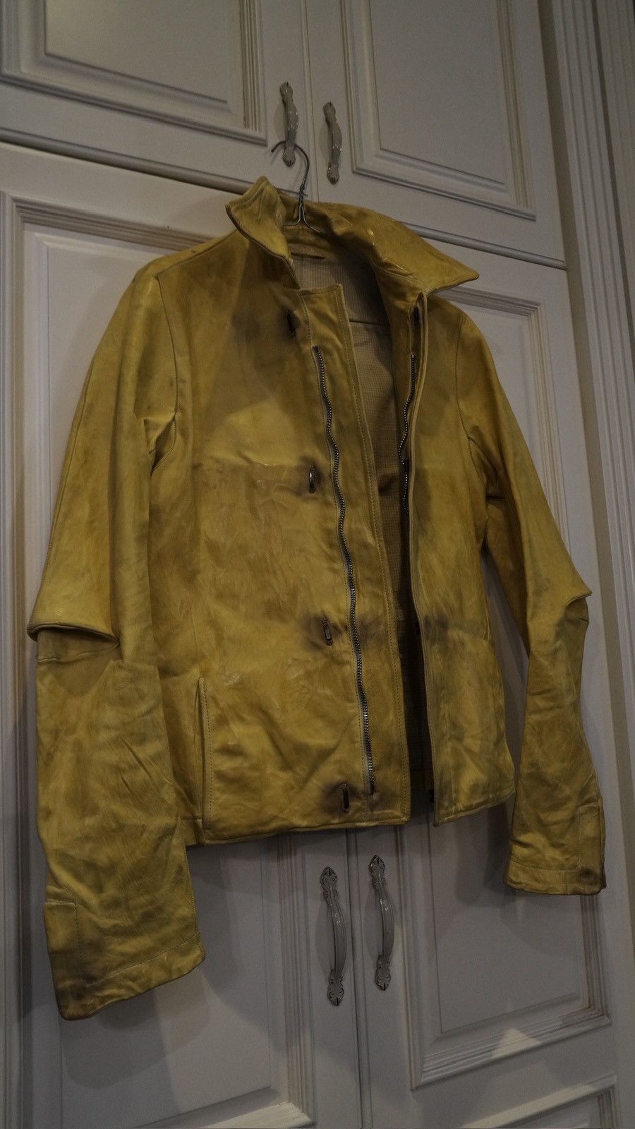 Carol Christian Poell Carol Christian Poell Scarstich yellow leather jacket 2398 Size US S / EU 44-46 / 1 - 7 Thumbnail