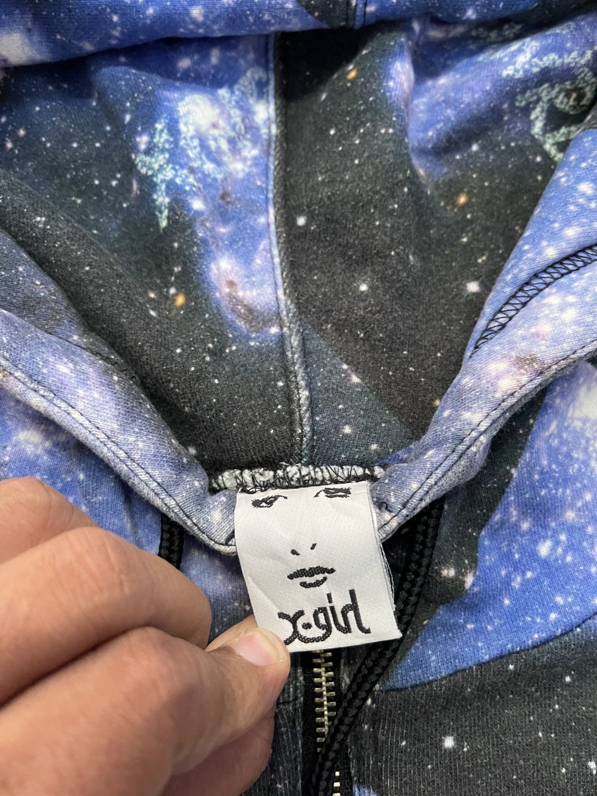 Japanese Brand VINTAGE X-GIRL COSMIC NOISE FULL PRINT HOODIE VERY RARE Size US S / EU 44-46 / 1 - 6 Thumbnail