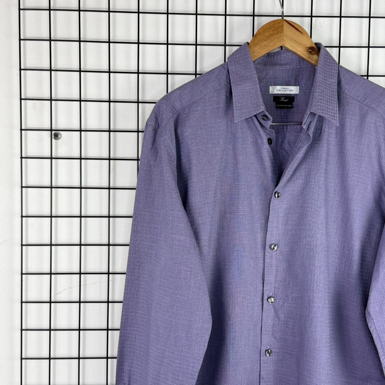 Versace Versace Purple Button Up Shirt Size US XL / EU 56 / 4 - 3 Thumbnail