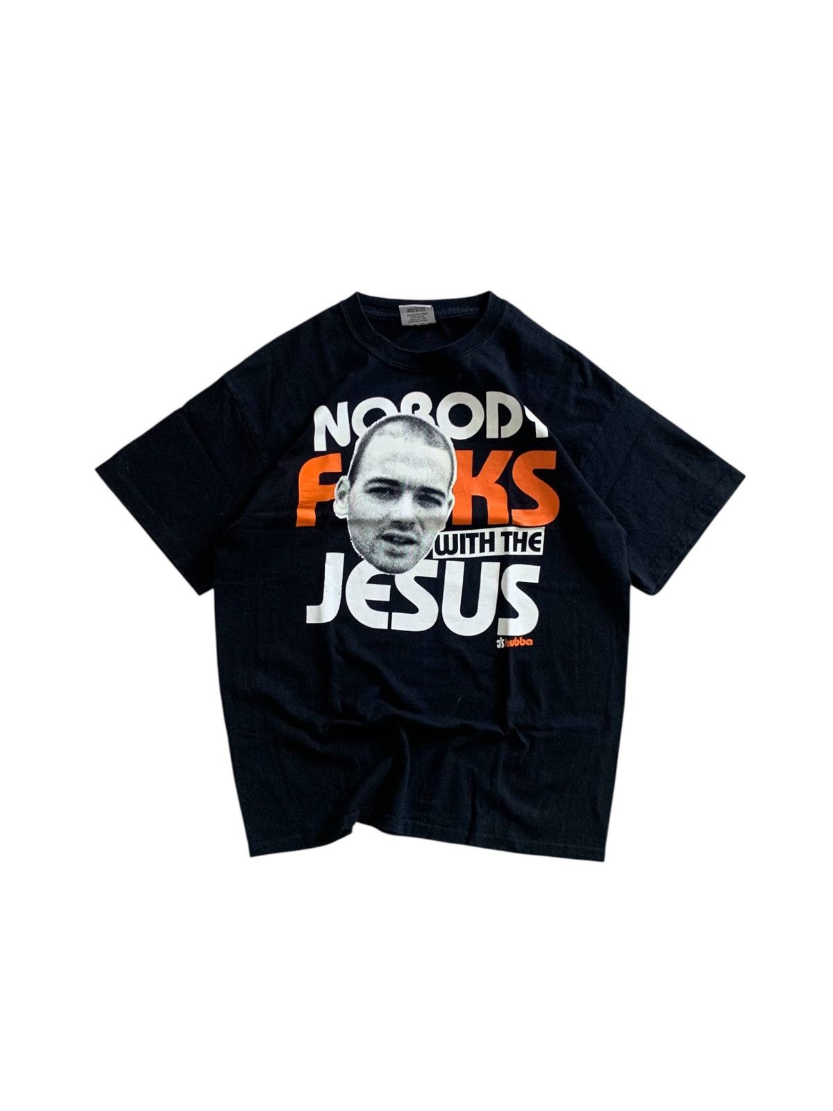 Vintage Vintage 90s Hubba Skateboards USA Jesus Tshirt Size US L / EU 52-54 / 3 - 1 Thumbnail