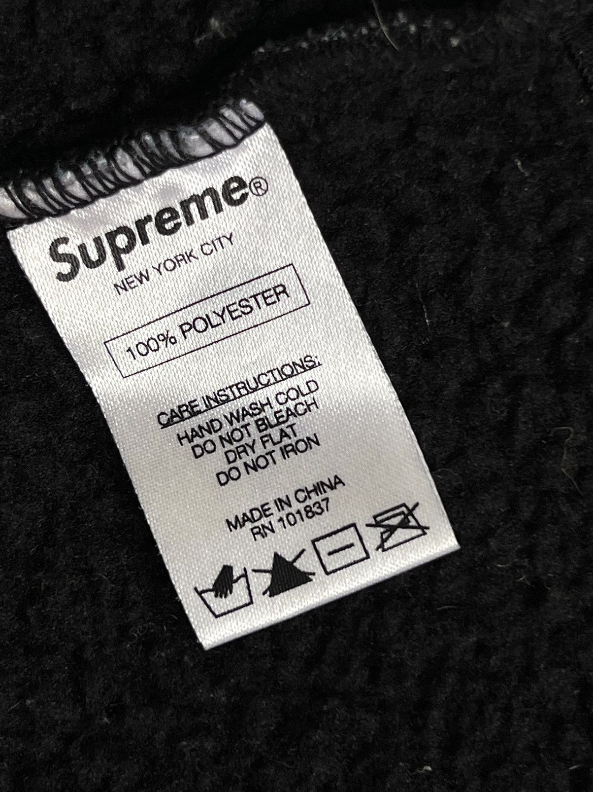Supreme 🔥F/W 15 Supreme Neck Gaiter/Mask/Buff Fleece Black Size ONE SIZE - 6 Thumbnail
