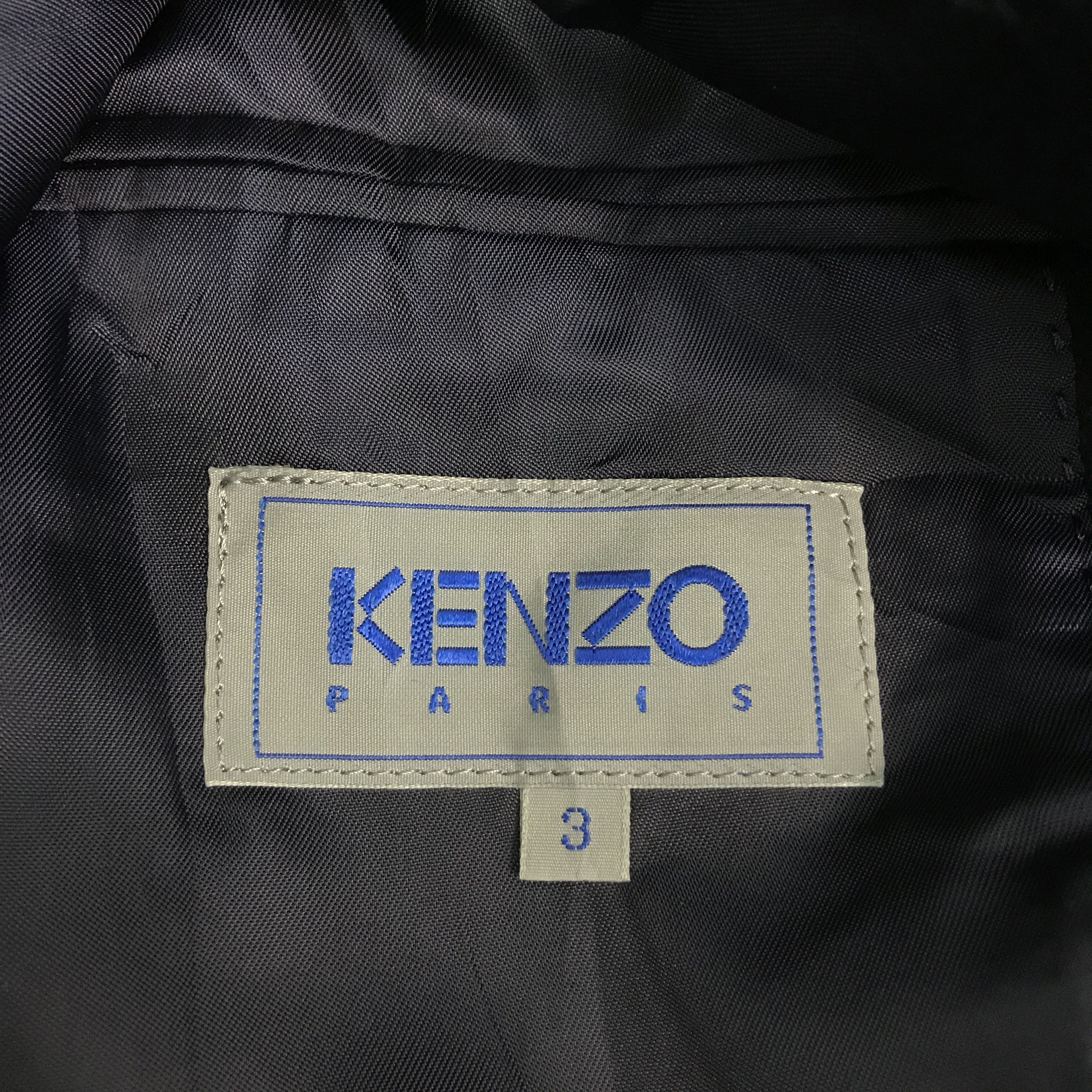 Japanese Brand × Kenzo Vtg Kenzo Paris Wool Blazer coat Gold button jacket Size US L / EU 52-54 / 3 - 10 Thumbnail