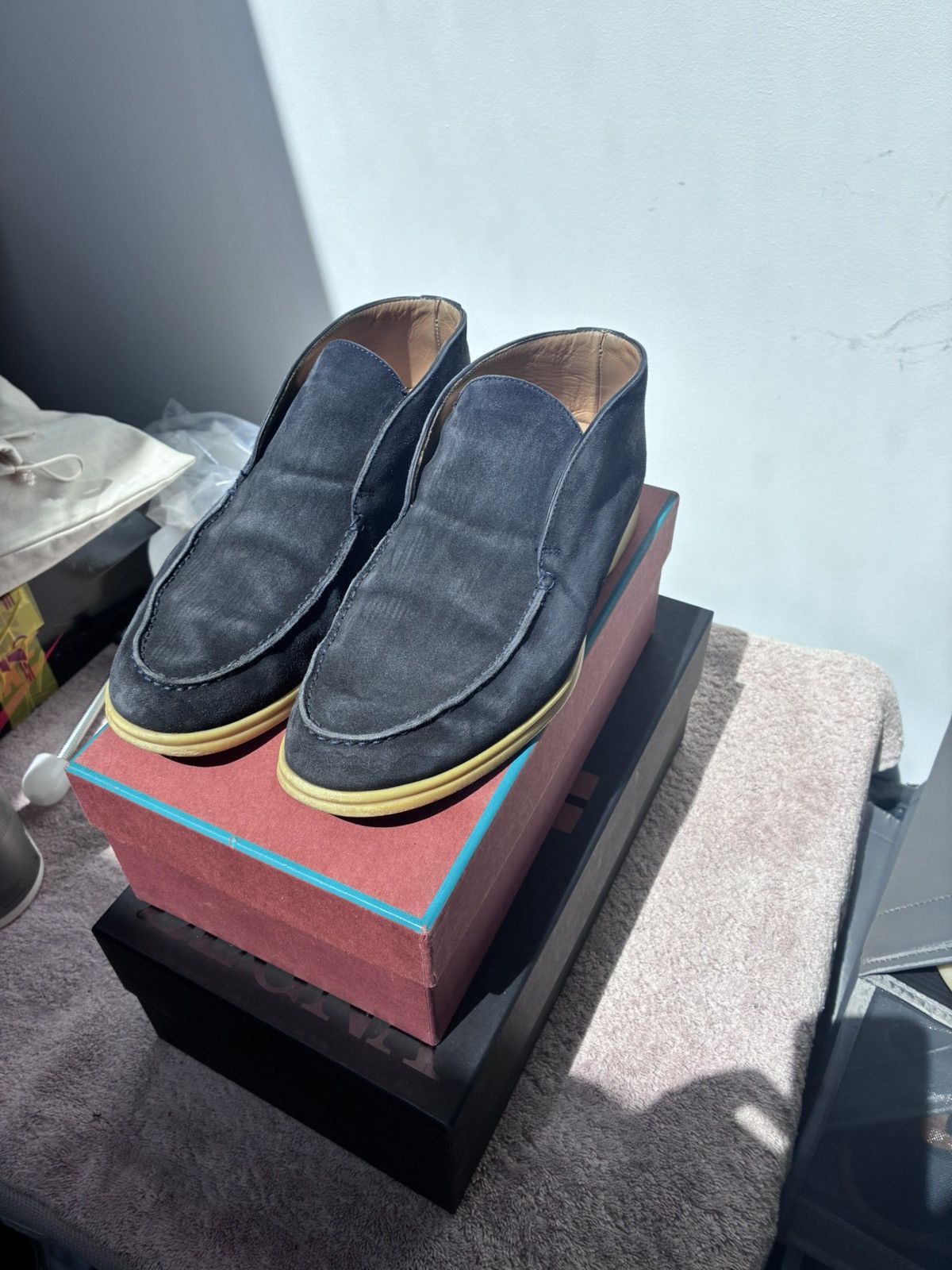 Loro Piana Loro piana navy open walk uk 6.5 eu 40.5 Size US 7.5 / EU 40-41 - 1 Thumbnail