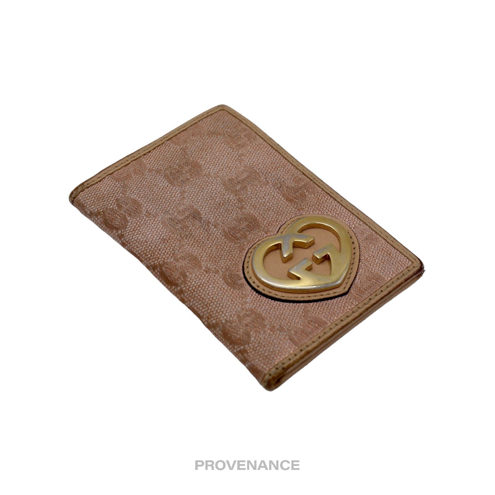 Gucci 🔴 Gucci Heart Pocket Organizer Wallet - Pink GG Canvas Size ONE SIZE - 3 Thumbnail