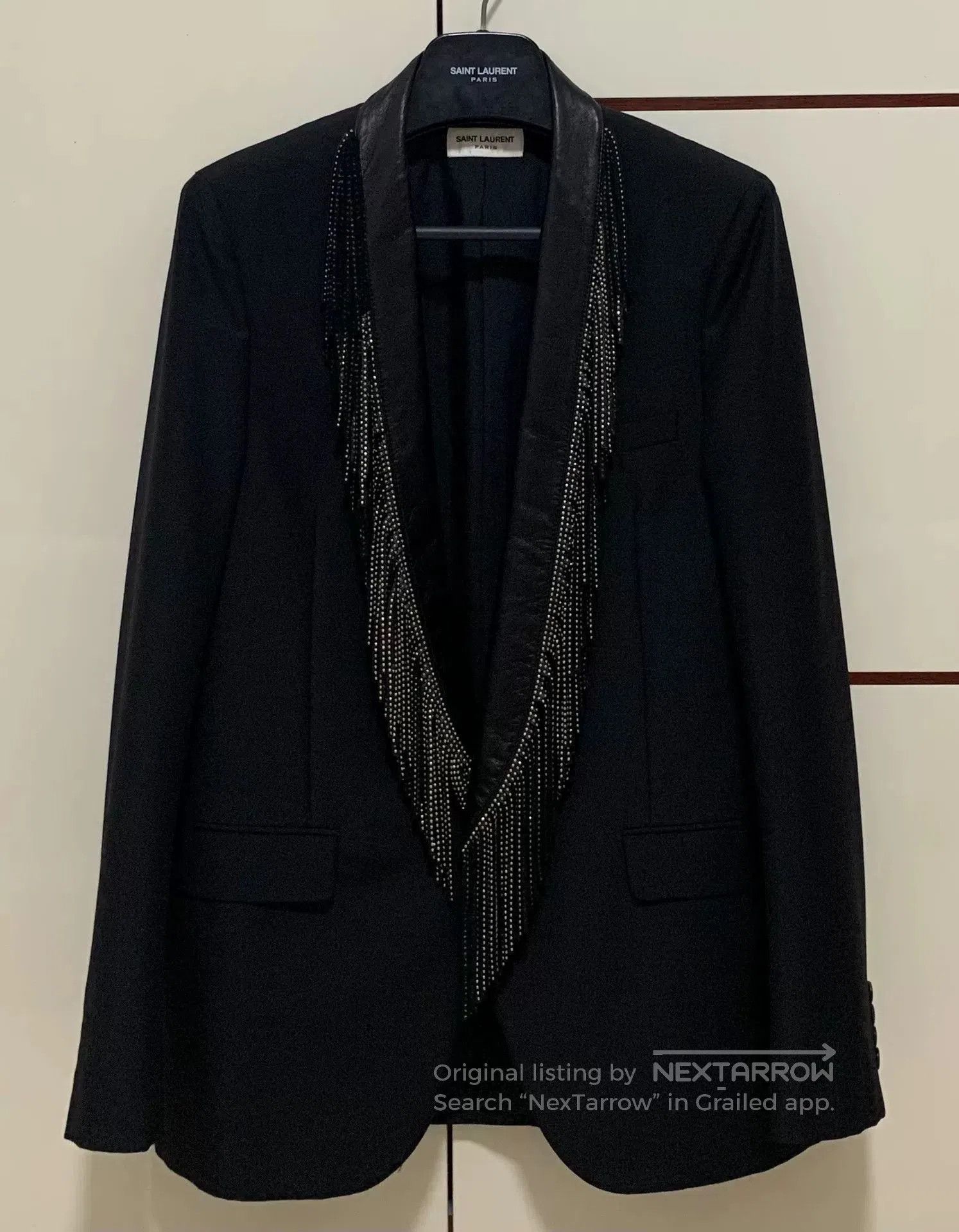 Saint Laurent Paris Saint Laurent Leather Fringe Blazer Jacket. Size US S / EU 44-46 / 1 - 1 Thumbnail
