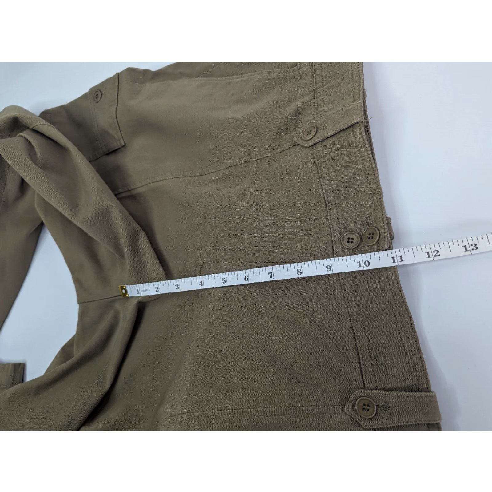 Talbots Talbots Womens Pants Olive Size 14 Capri Cargo Cotton Blend Signature Front Flat Front Button Zip Green 14 Womens Pants Capri Jeans Capris Capris? Size 36" / US 14 / IT 50 - 7 Thumbnail
