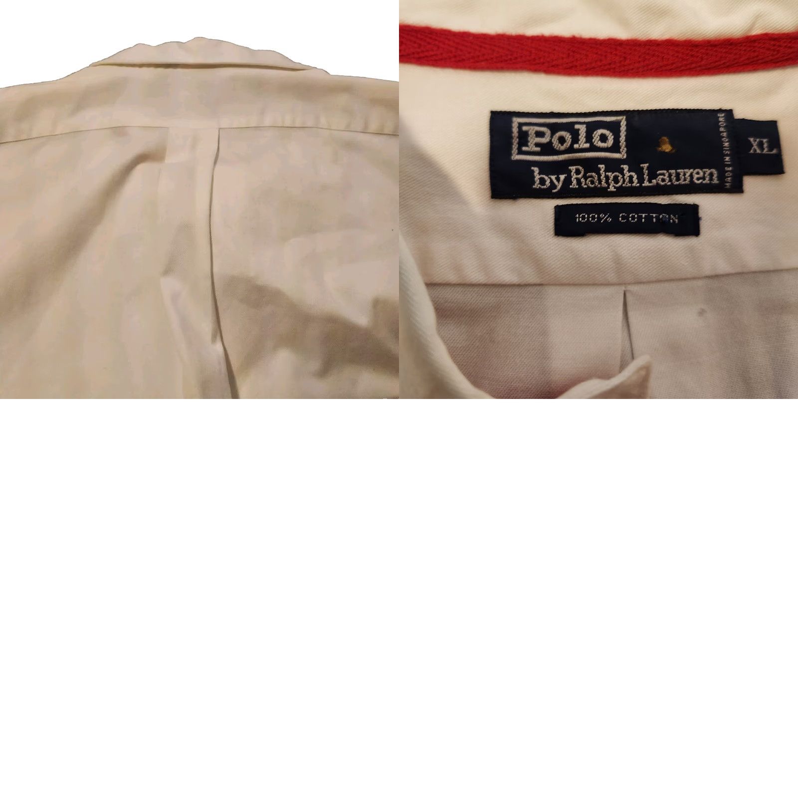 Polo Ralph Lauren VINTAGE Polo Ralph Lauren Rugby Polo White Shirt XL Men Long Sleeve Cotton with Pockets US Polo Sailing Heavy Cotton Size US XL / EU 56 / 4 - 8 Thumbnail