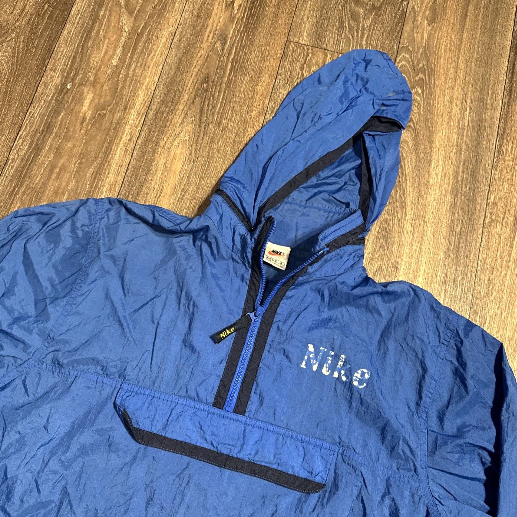 Nike VINTAGE Nike Windbreaker Jacket Unisex Adults L Blue 90s Pullover Half Zip White Tag Large Size US L / EU 52-54 / 3 - 2 Thumbnail