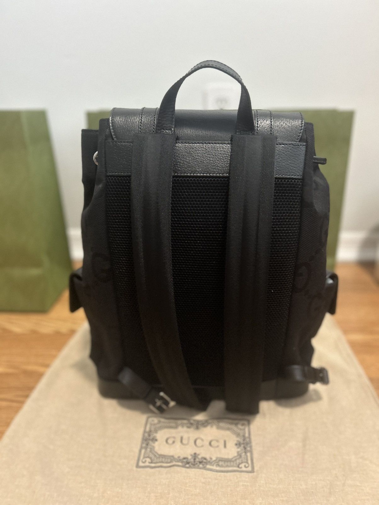 Gucci Gucci Tonal Jumbo GG Backpack Black Size ONE SIZE - 5 Thumbnail