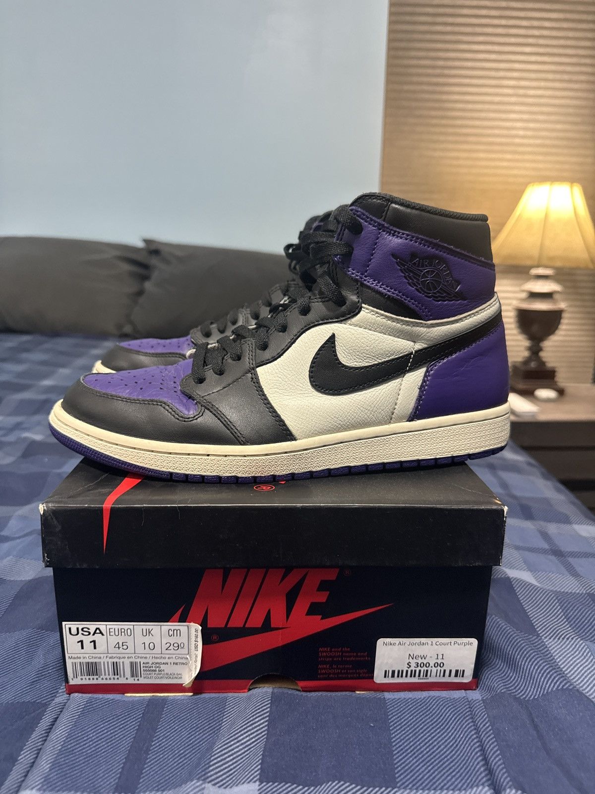 Jordan Brand Jordan 1 Court Purple Size US 11 / EU 44 - 1 Thumbnail