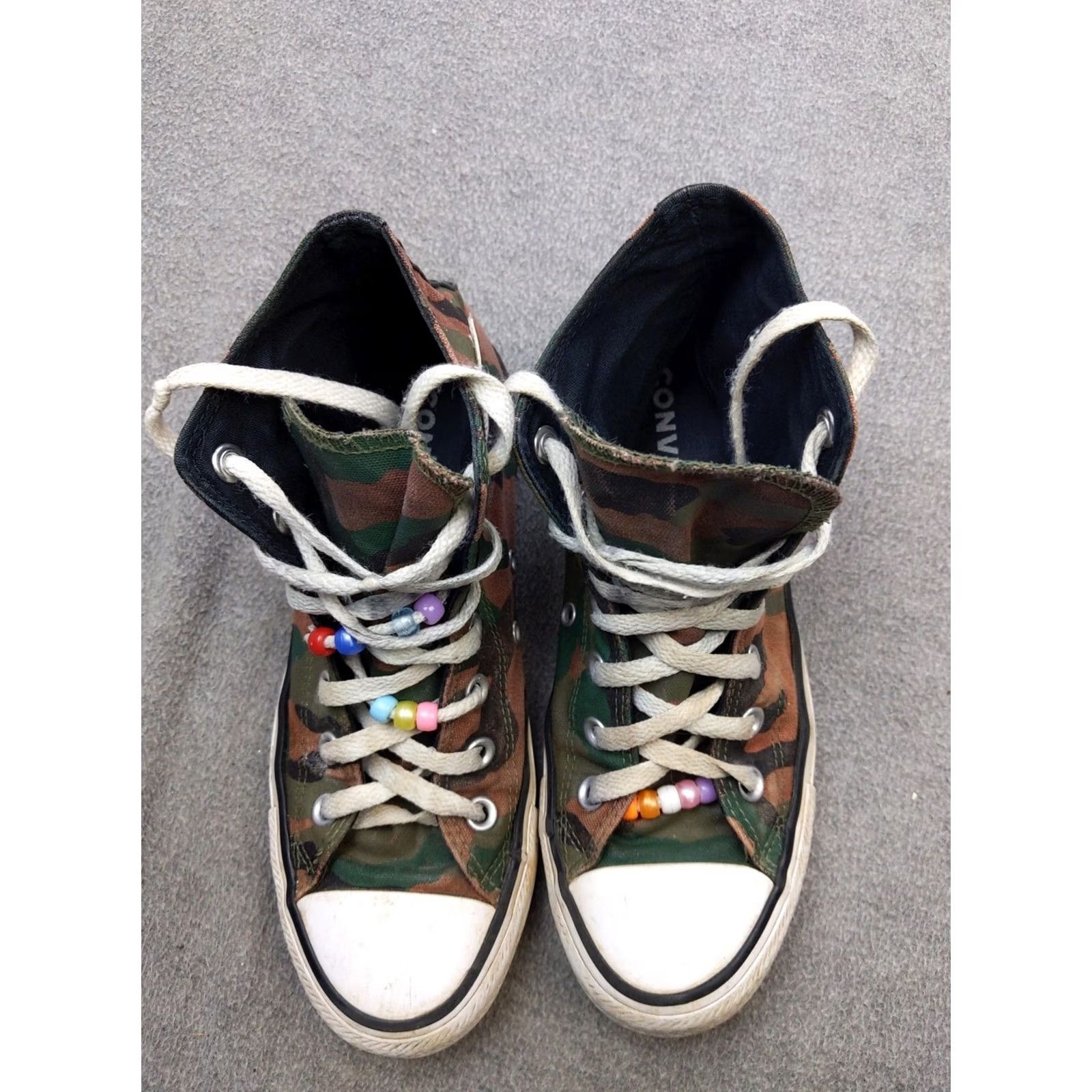 Converse Converse Chuck Taylor All Star High Top Sneaker Mens 5.5 Womens 7.5 Camouflage Green Rose 162875C Size M / US 6-8 / IT 42-44 - 2 Thumbnail
