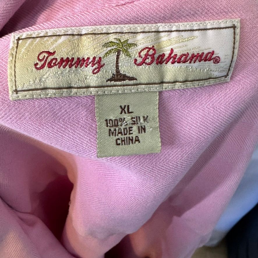 Tommy Bahama Tommy Bahama Silk Casual Button Down Shirt Pink Men XL Size US XL / EU 56 / 4 - 7 Thumbnail