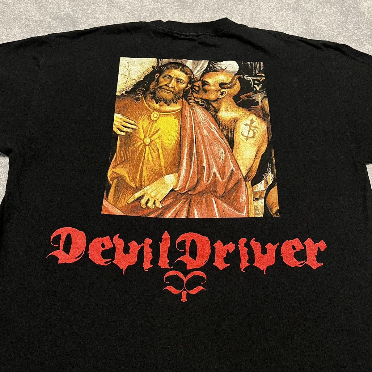 Band Tees Vintage DevilDriver Jesus & Satan Death Metal Band Tour Tee Size US XL / EU 56 / 4 - 3 Thumbnail