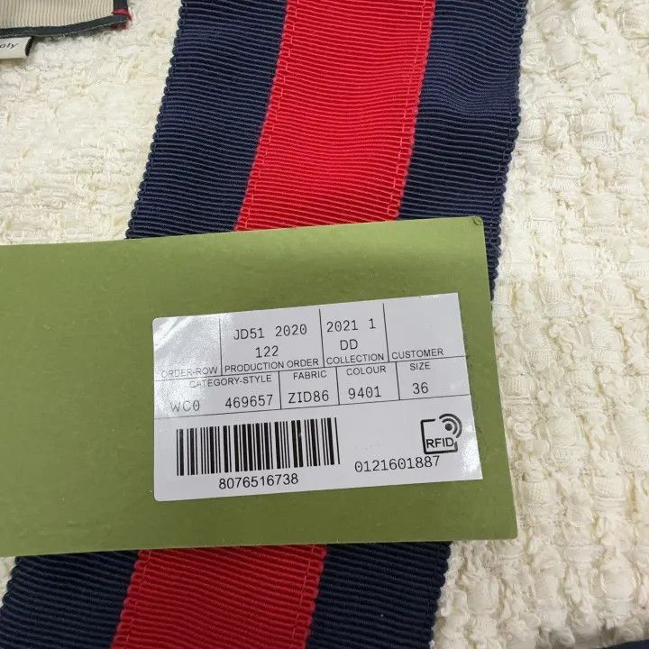 Gucci Gucci Color-Blocked Tweed Jacket for Women-2507 Size XXS / US 00 / IT 34 - 3 Thumbnail