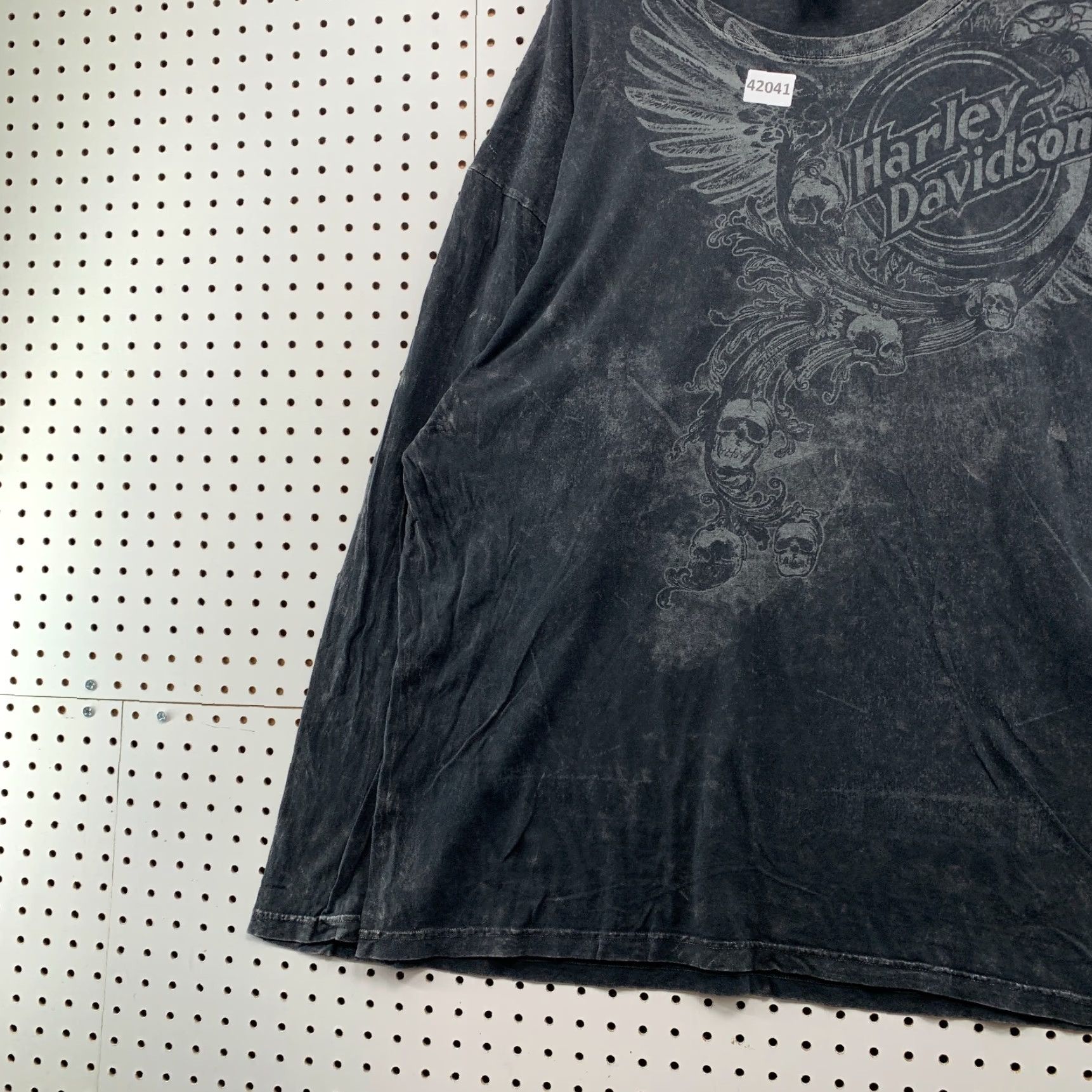 Harley Davidson VINTAGE Harley Davidson T-Shirt Men 2XL Faded Black Skeleton Skull Graphic Print Crew Neck Summer Seasonal Size US XXL / EU 58 / 5 - 5 Thumbnail