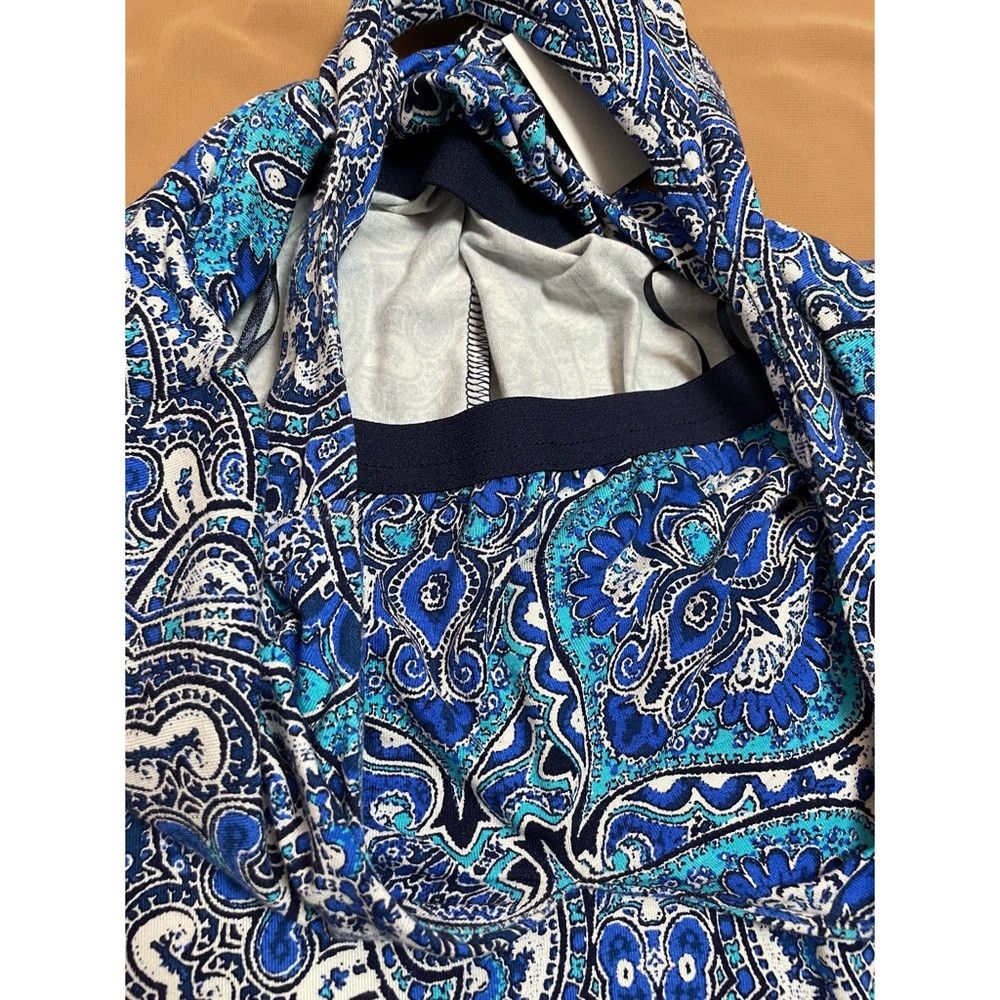 Other NWT New Sigrid Olsen Linen Rayon Blue Racerback Mini Dress Size XS / US 0-2 / IT 36-38 - 9 Thumbnail