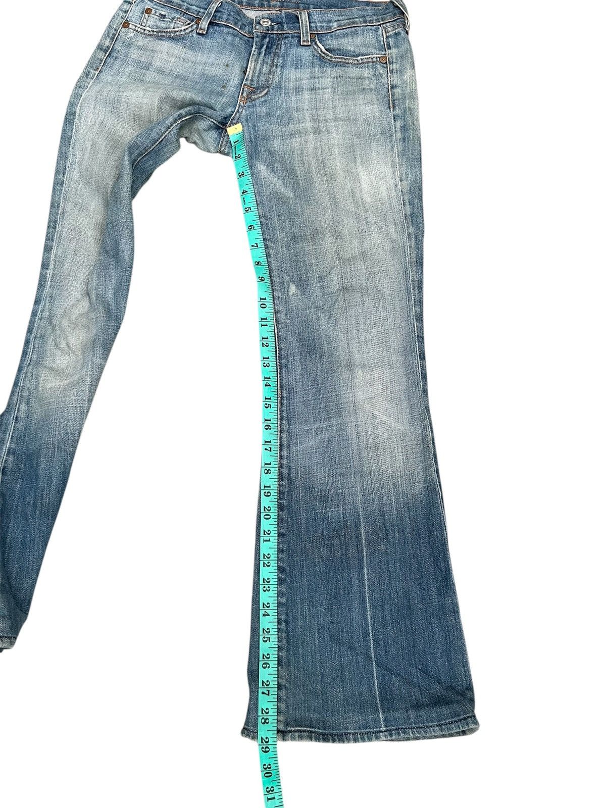 7 For All Mankind 7 For All Minkind Faded Washed Flare Jeans Size US 27 - 21 Thumbnail