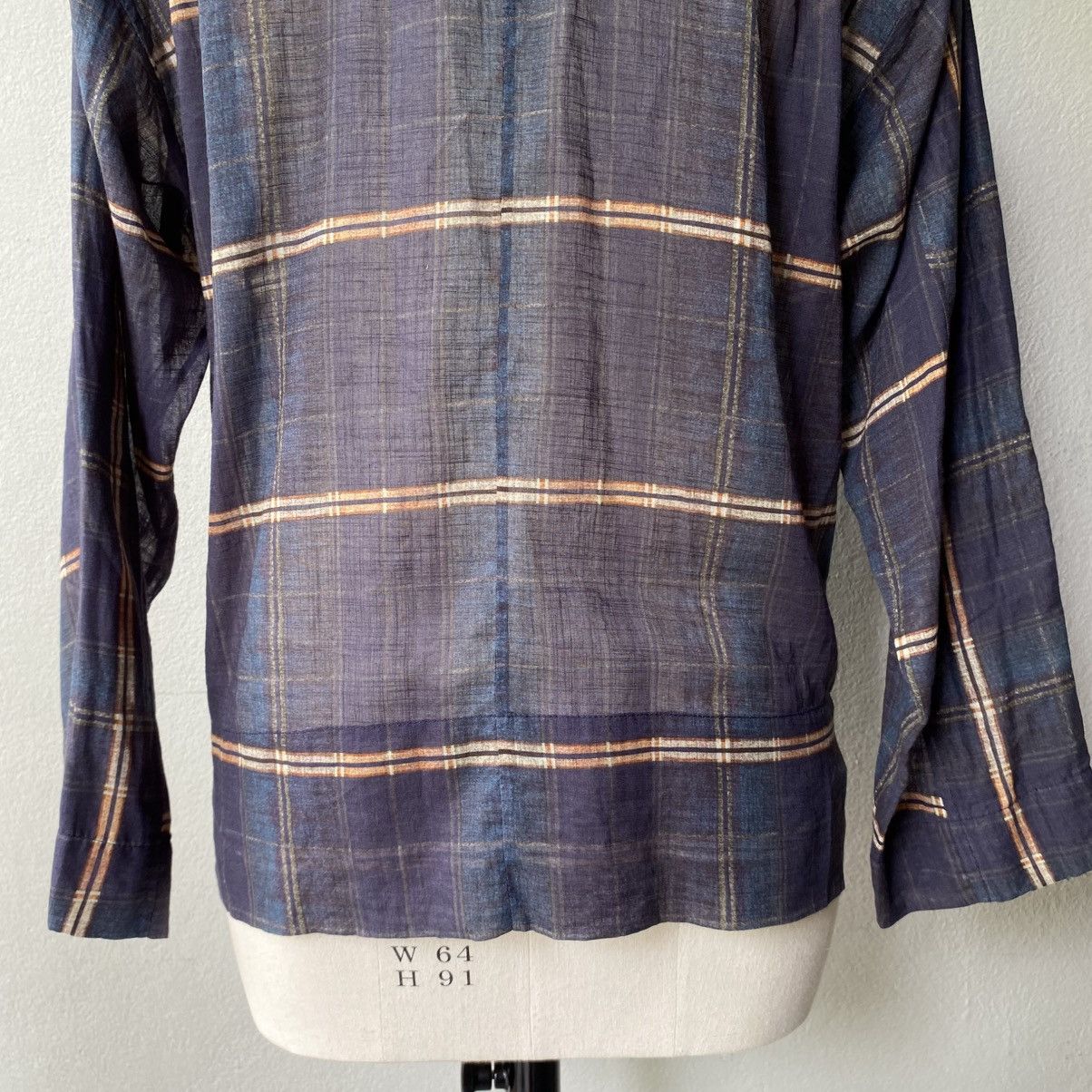 Isabel Marant Etoile ISABEL MARANT ETOILE Navy Plaid Open-Front Shirt Size XXS / US 00 / IT 34 - 18 Thumbnail