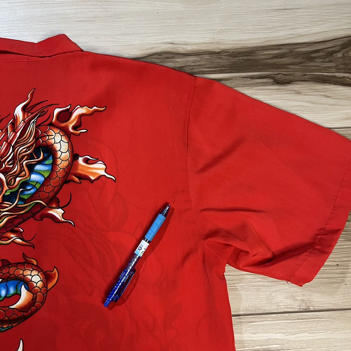 JNCO JNCO Short Sleeve Button Down Shirt Dragon Red Youth Size US M / EU 48-50 / 2 - 9 Thumbnail