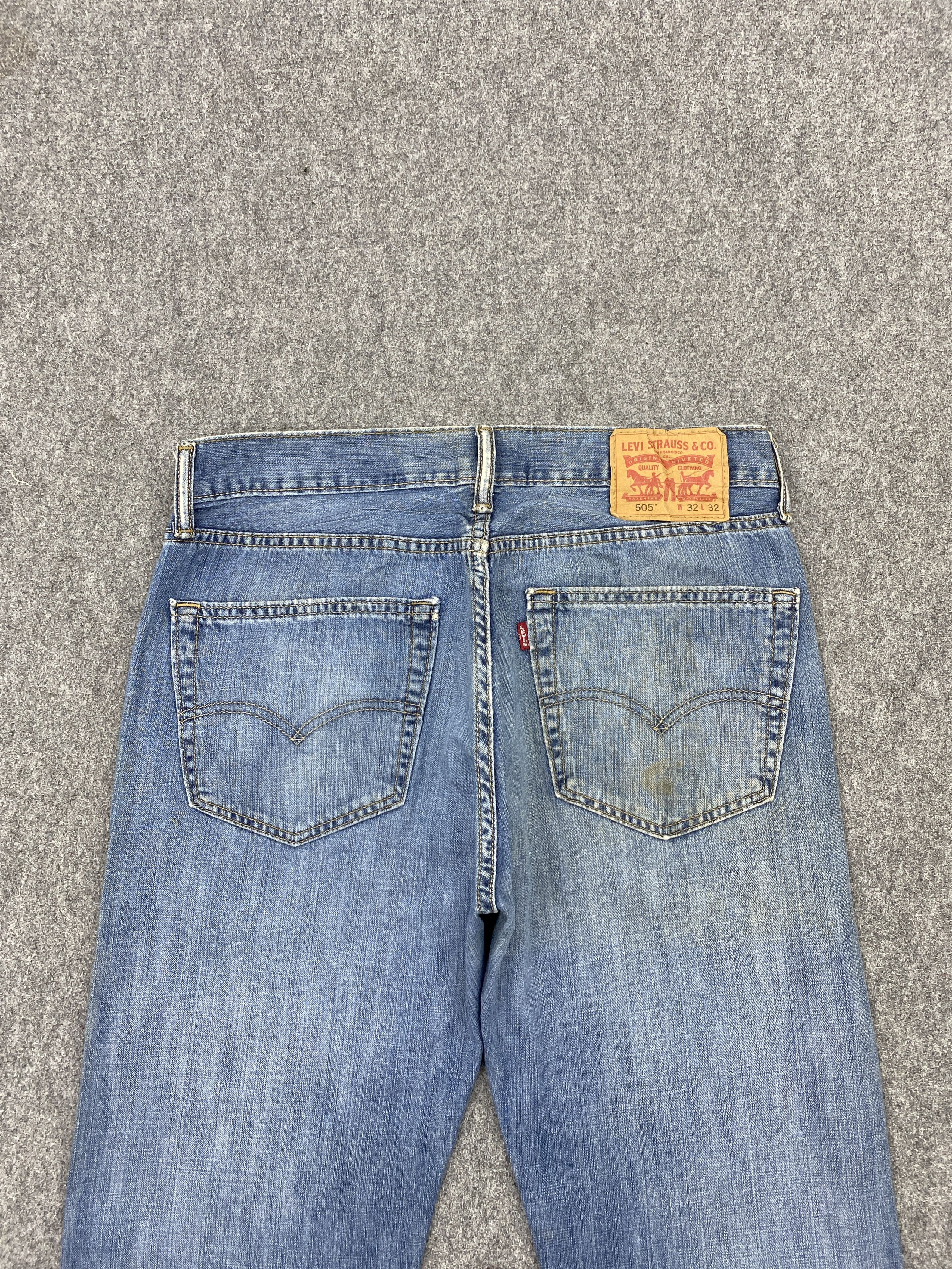 Levi's × Vintage Vintage Levi's 505 Faded Blue Denim Jeans Size US 32 / EU 48 - 4 Thumbnail