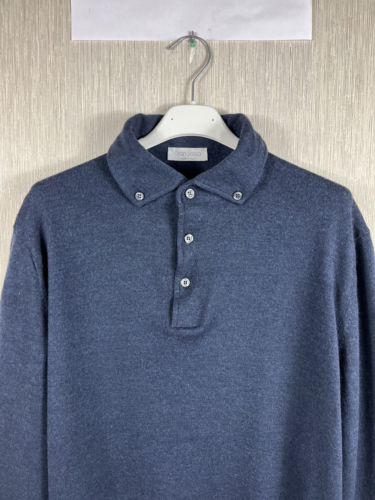 Gran Sasso Gran Sasso virgin wool polo button up sweater Size US XL / EU 56 / 4 - 3 Thumbnail