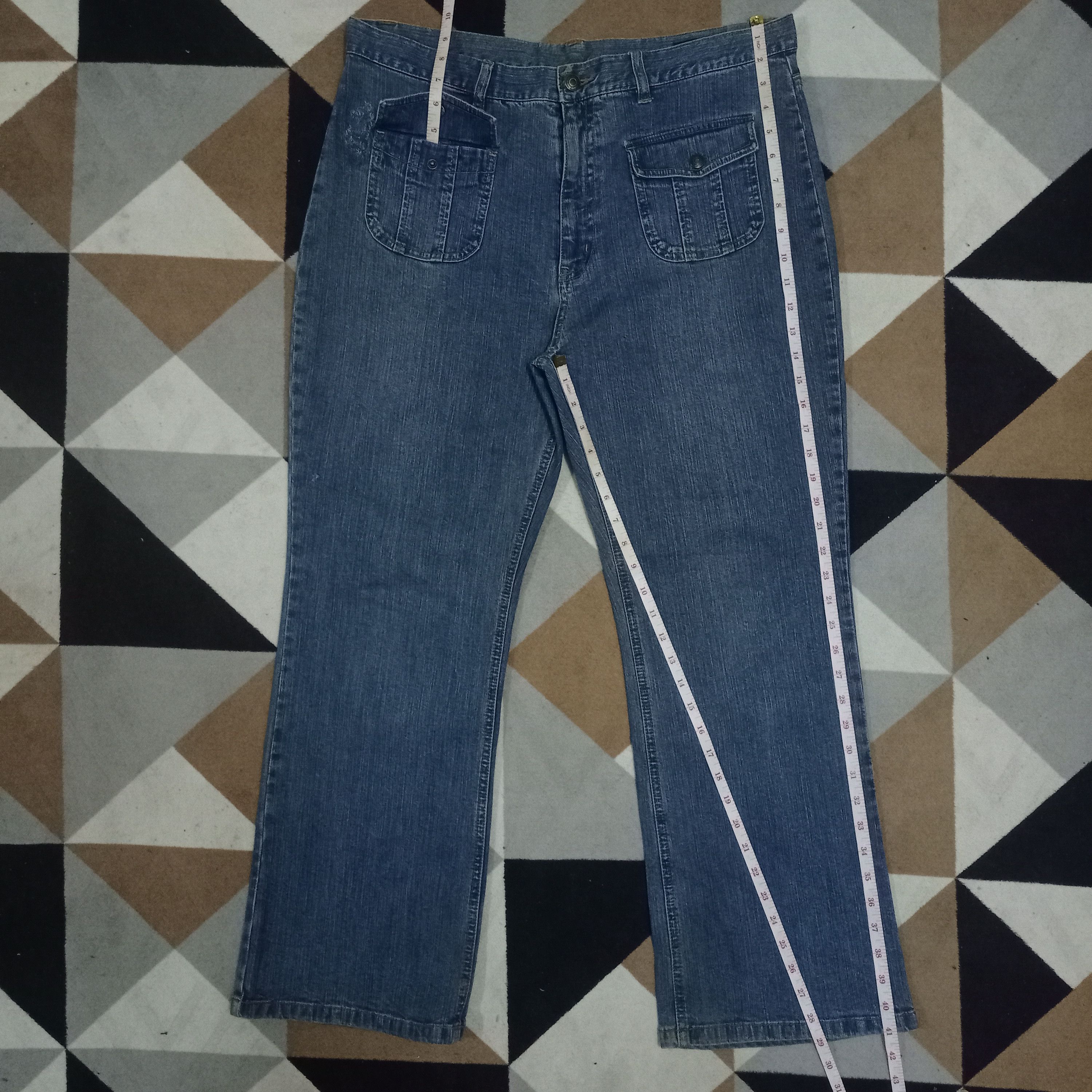 Japanese Brand Vintage Japanese Brand Bush Pants Style Flare Denim Size US 37 - 9 Thumbnail