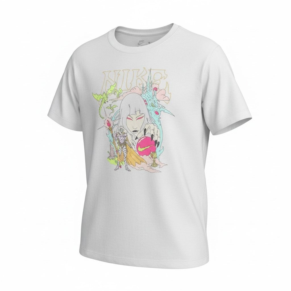 Nike Nike Tee S/S Shirt White Anime Mystic Haze Fantasy - Men's L Size US L / EU 52-54 / 3 - 1 Thumbnail
