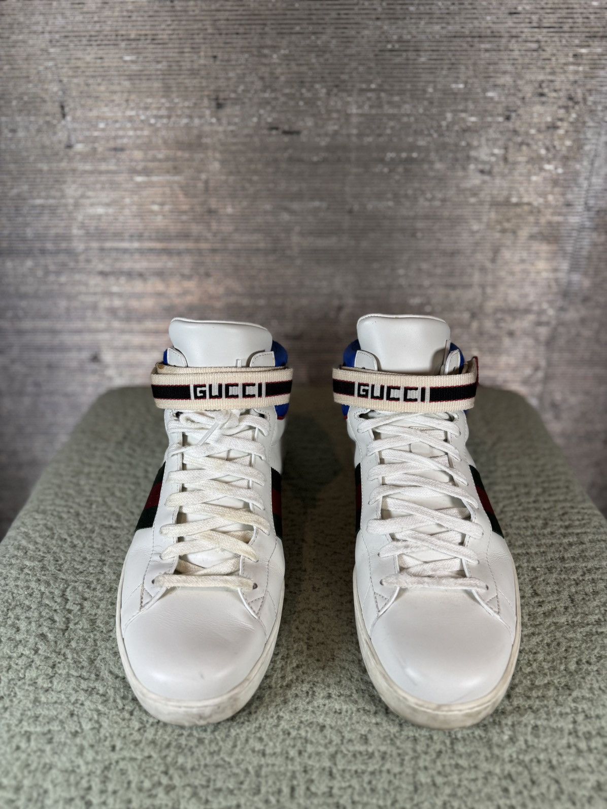 Gucci Gucci Web Accent Leather Sneaker Size US 10.5 / EU 43-44 - 2 Thumbnail