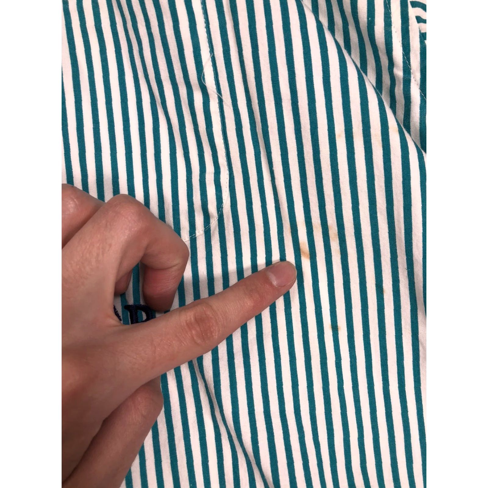 Croft & Barrow VINTAGE Croft & Barrow Shirt Men’s Large Striped 90s Blue Button Short Sl J23 Size US L / EU 52-54 / 3 - 5 Thumbnail