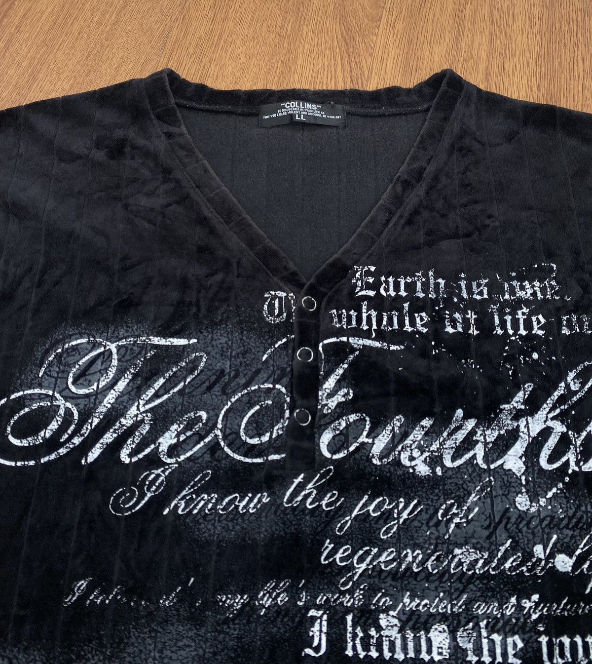 Japanese Brand Collins poem Velvet longsleeve t-shirt Size US L / EU 52-54 / 3 - 3 Thumbnail