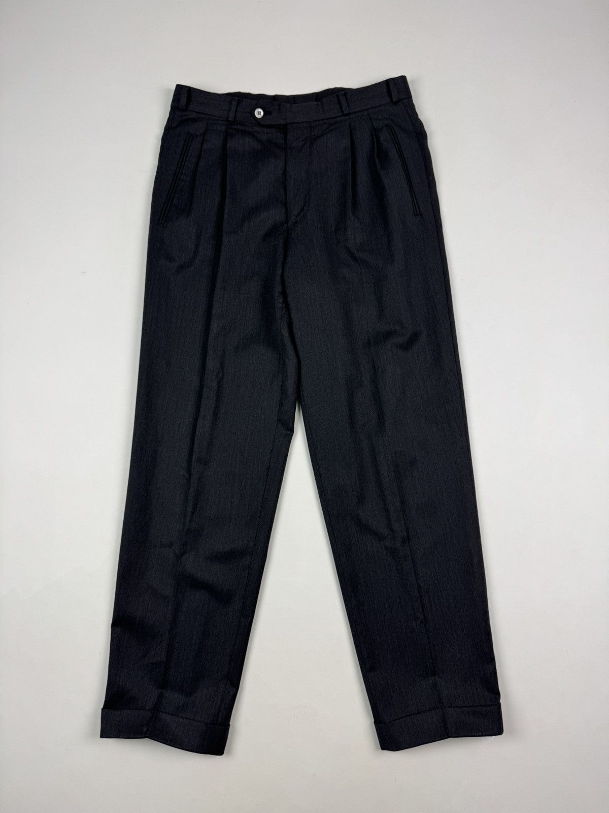Yves Saint Laurent 1990’s Vintage YSL Yves Saint Laurent Classic Wool Trousers Size US 32 / EU 48 - 3 Thumbnail
