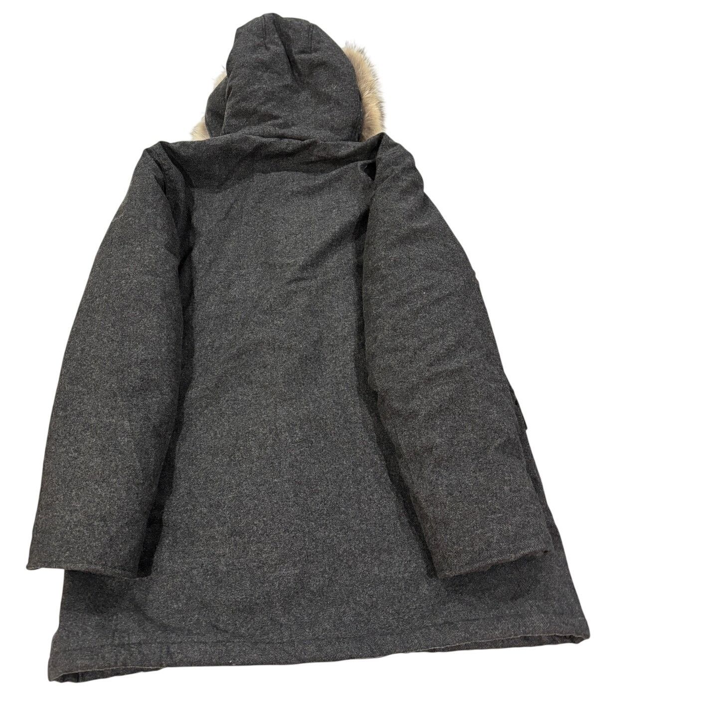 Woolrich Woolen Mills *R41 WOOLRICH Luxe Arctic Parka Wool Coyote Fur Gray Large Size US L / EU 52-54 / 3 - 3 Thumbnail