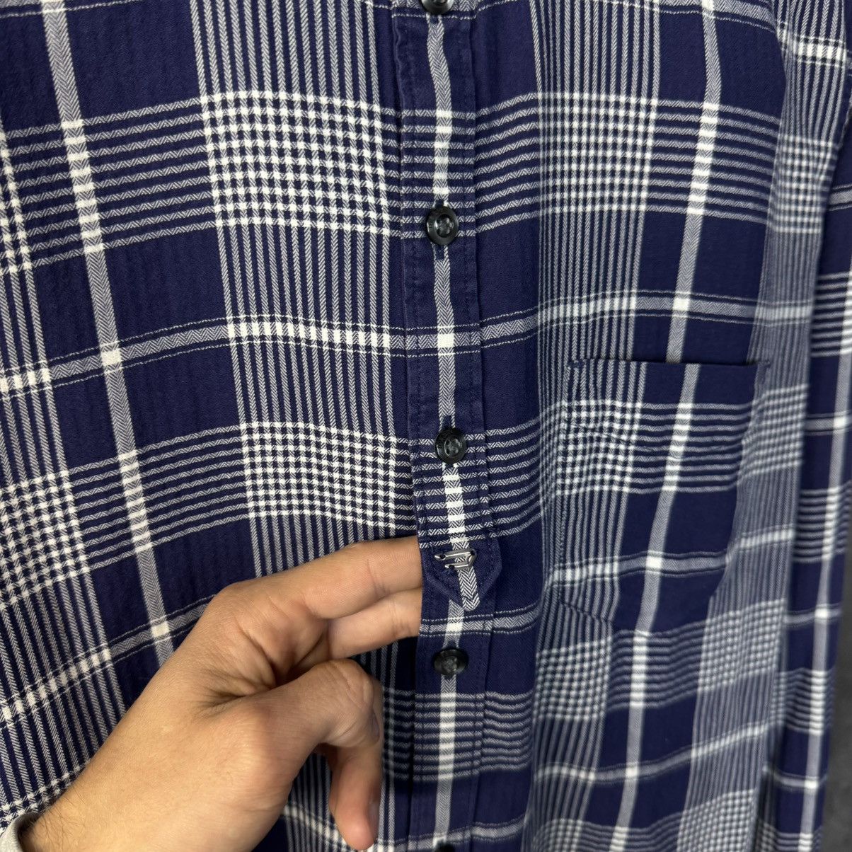 Diesel Diesel shirt blue plaid y2k streetwear Size US L / EU 52-54 / 3 - 3 Thumbnail