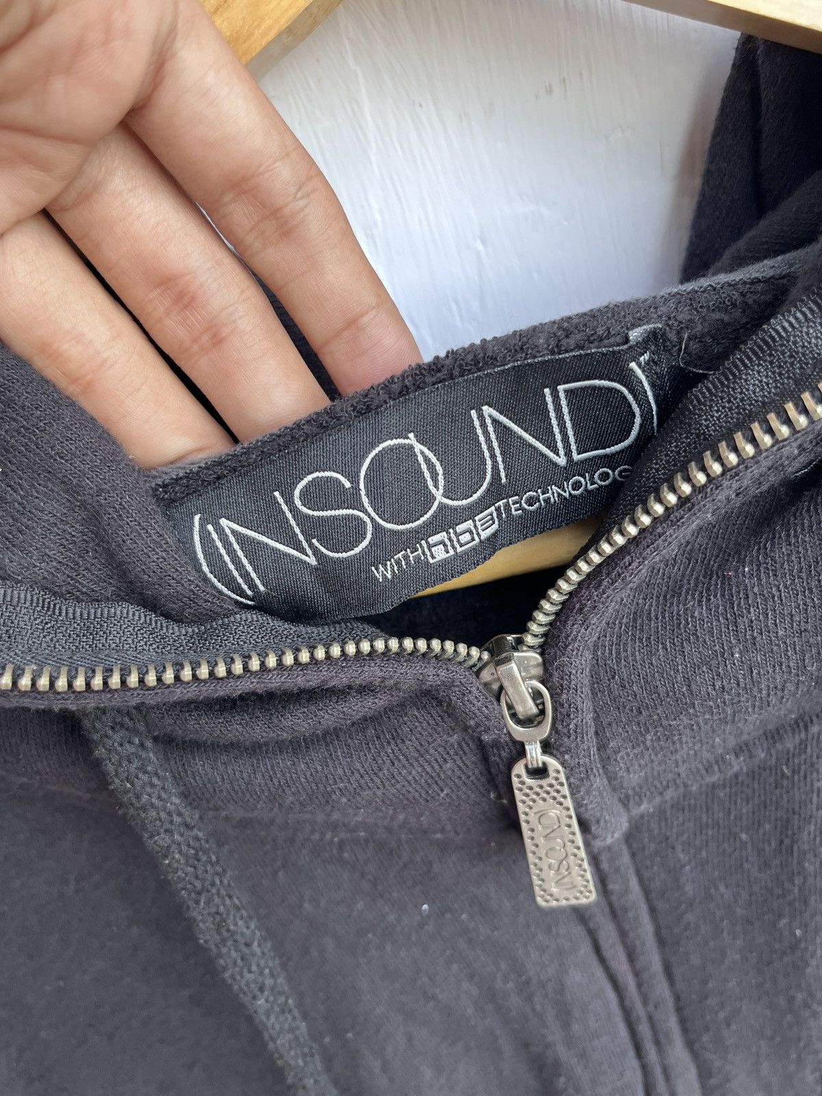 Japanese Brand INSOUND BLACK HOODIE WITH HEADSHET PUNK Size US S / EU 44-46 / 1 - 3 Thumbnail
