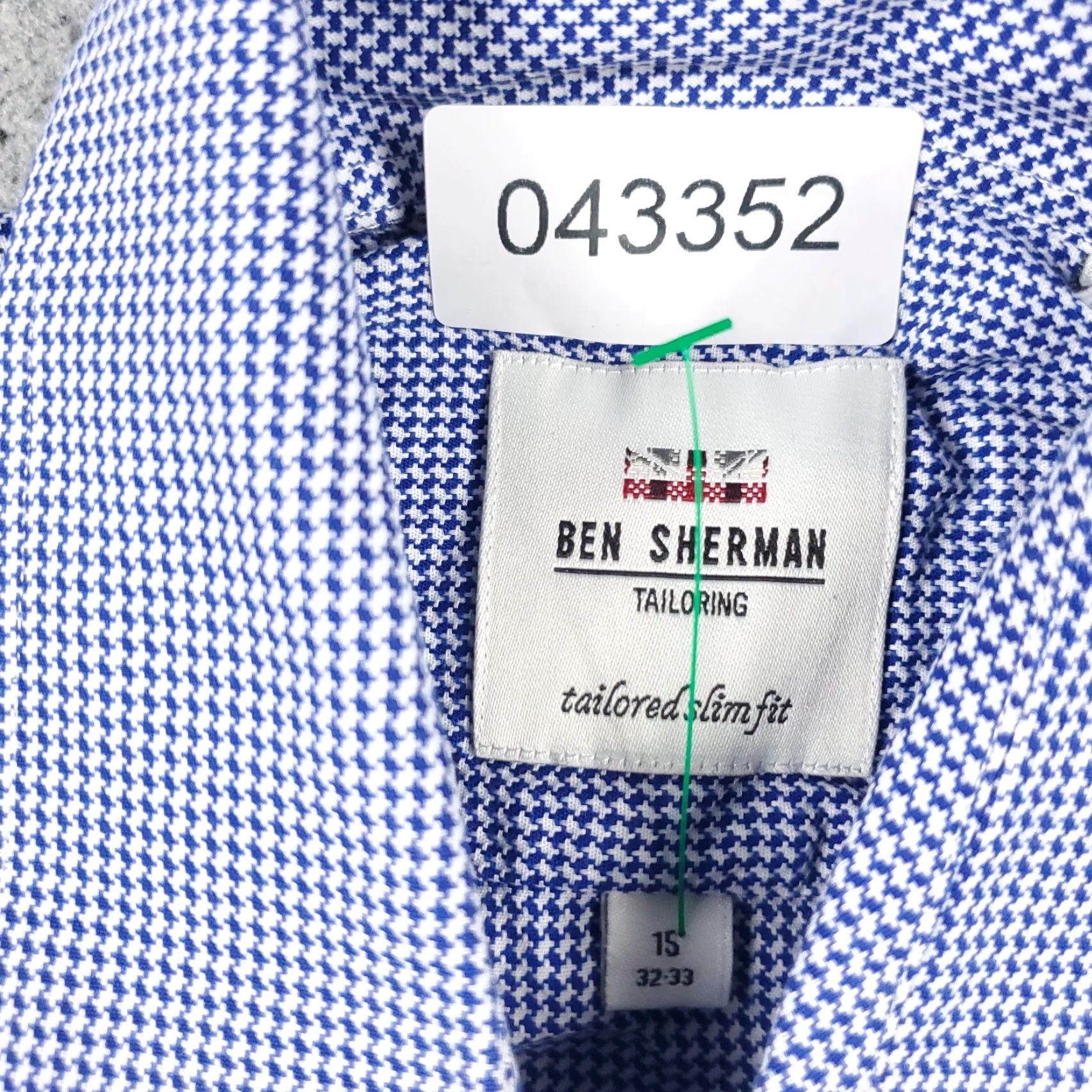 Ben Sherman Ben Sherman Dress Shirt Men’s 15 Blue Solid Long Sleeve Button-Up Collar Classic Size 40R - 6 Thumbnail