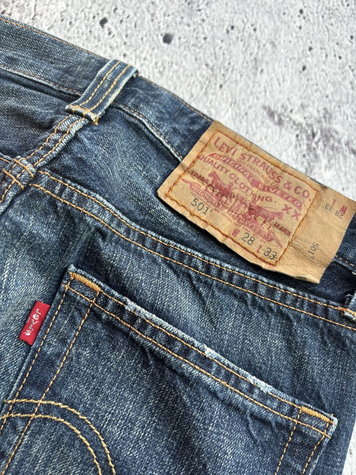 Levi's Levis 501 Distressed Denim style Jeans Size US 28 / EU 44 - 7 Thumbnail