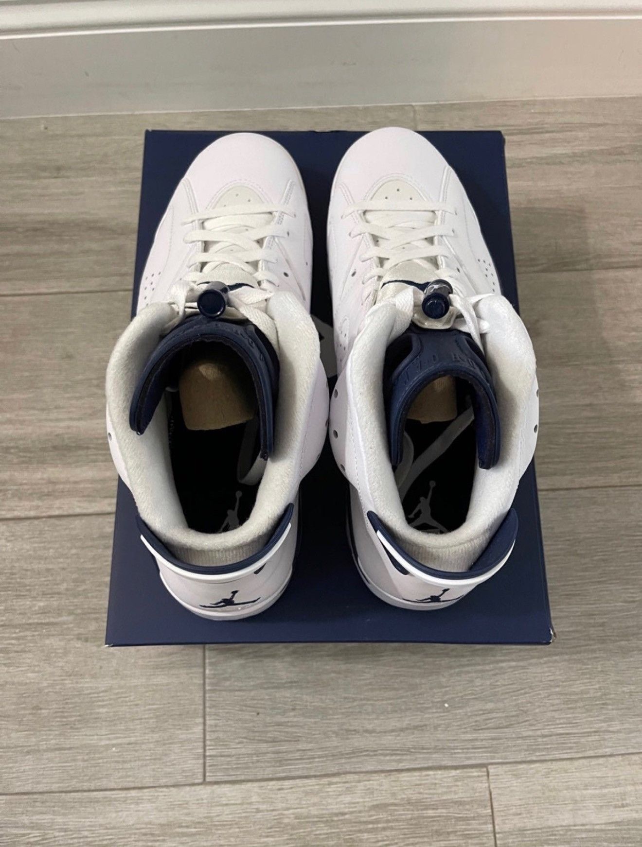 Jordan Brand Air Jordan 6 Retro CT8529-141 White Midnight Navy Size 12 Size US 12 / EU 45 - 6 Thumbnail