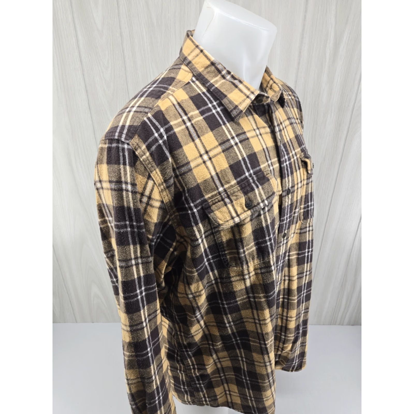 Vintage VINTAGE LL Bean Shirt Mens XL-Reg Flannel Slightly Fitted Yellow Cotton Plaid Size US XL / EU 56 / 4 - 7 Thumbnail