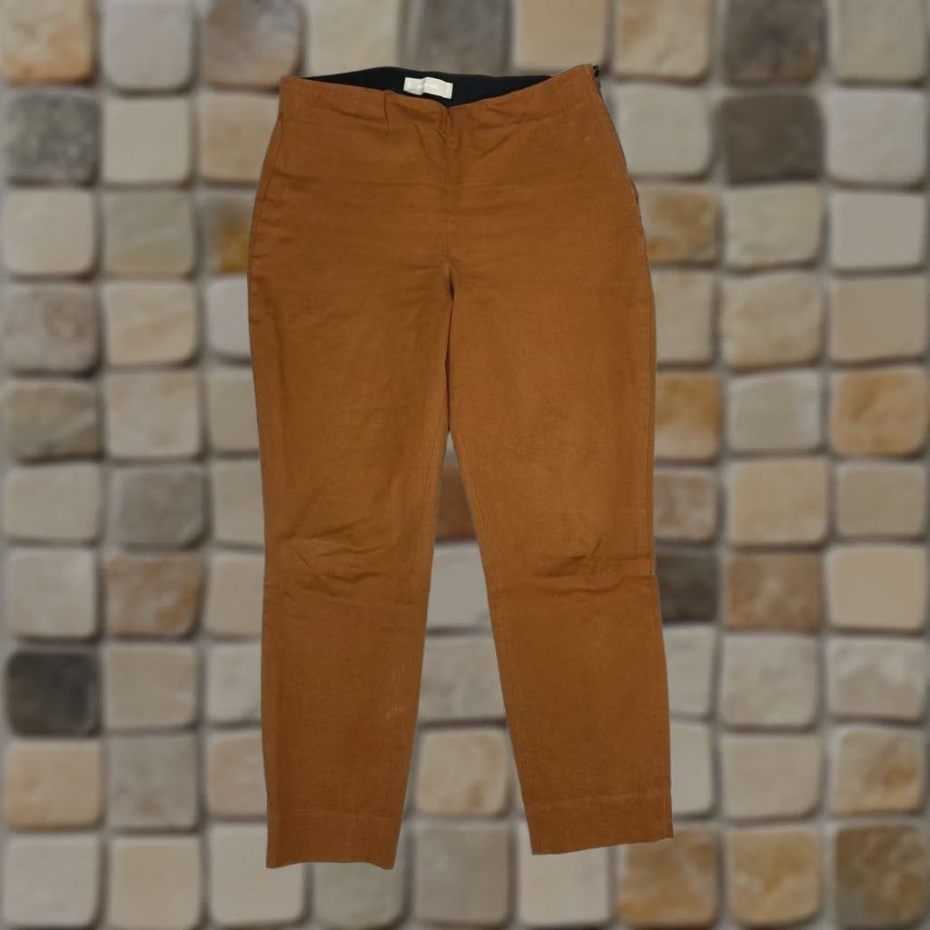 Everlane Everlane Pants Womens 6 Brown Curvy Fit Cotton Stretch Tapered Leg Mid Rise Size 28" / US 6 / IT 42 - 1 Thumbnail