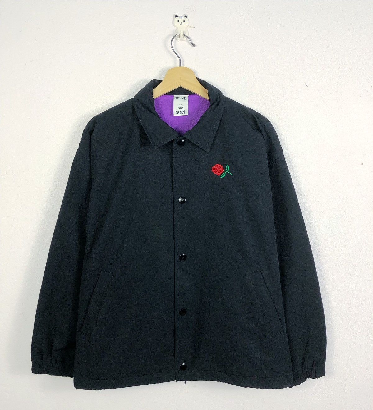 X-Girl Rare X-girl Kim Gordon Sonic Youth Big Logo Button Jacket Size XS / US 0-2 / IT 36-38 - 1 Thumbnail