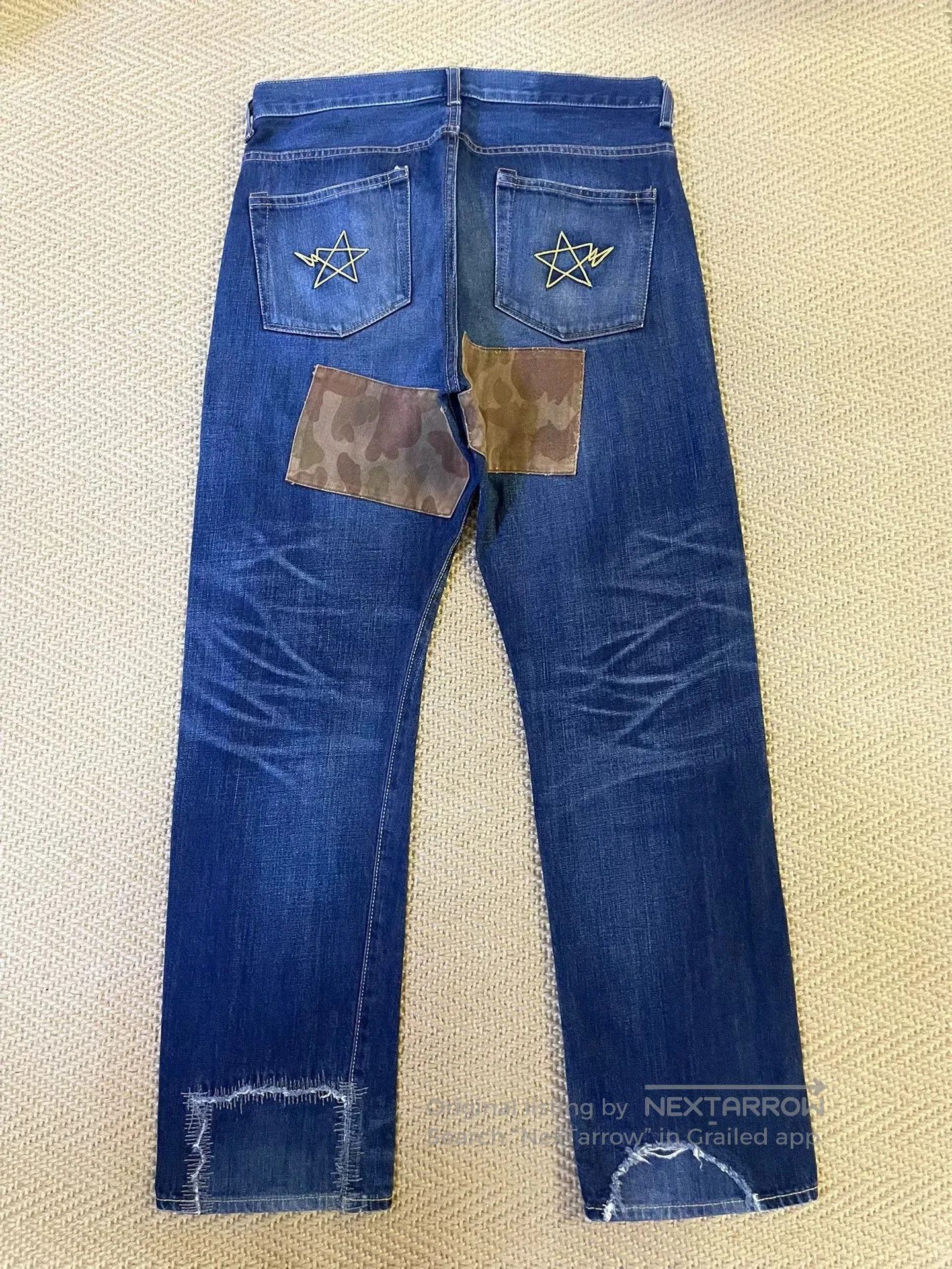 Bape BAPE Camo Patch Distressed Jeans. Size US 26 / EU 42 - 2 Thumbnail