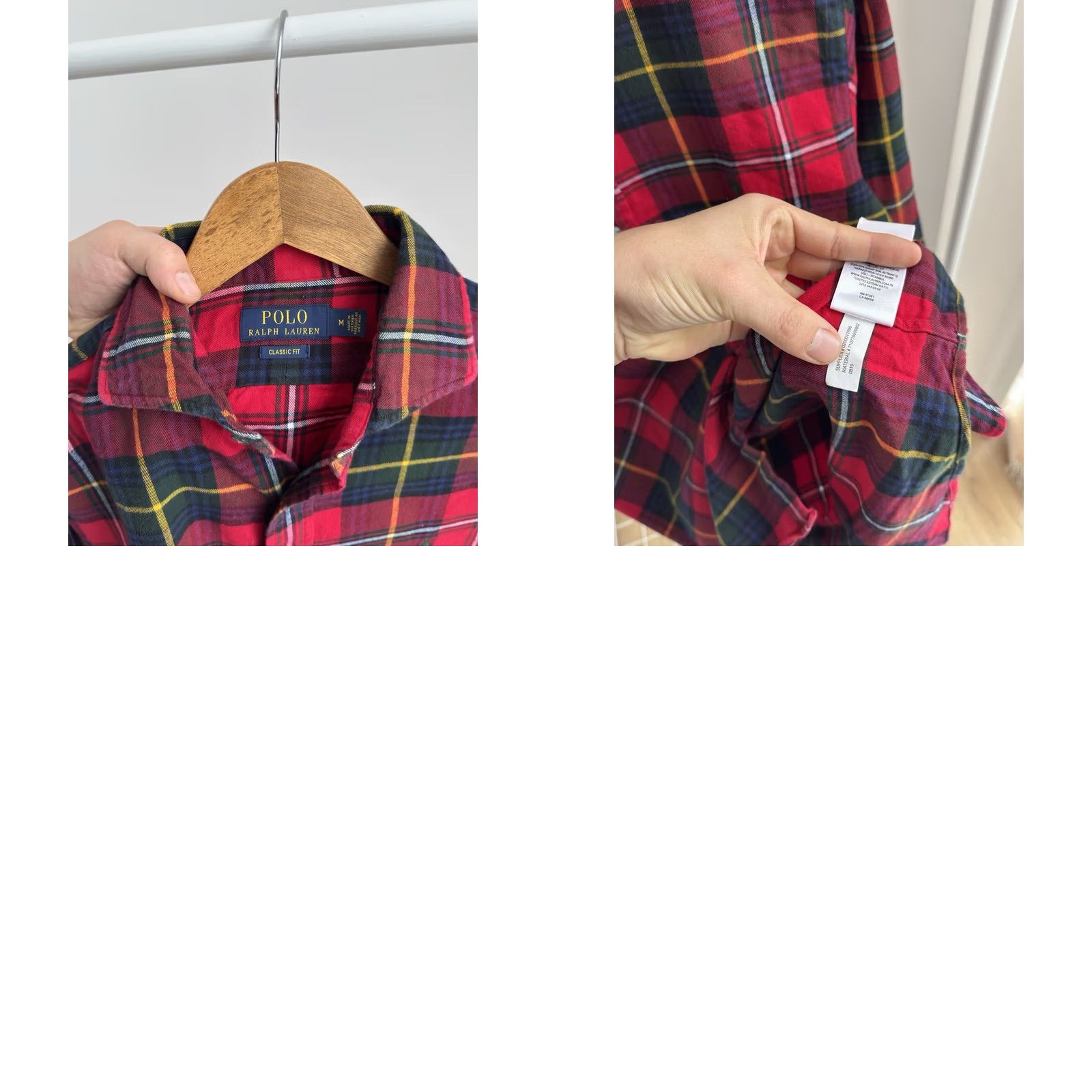 Polo Ralph Lauren VINTAGE Polo Ralph Lauren Shirt Plaid Checked Button-Up Red Men M Size US M / EU 48-50 / 2 - 8 Thumbnail