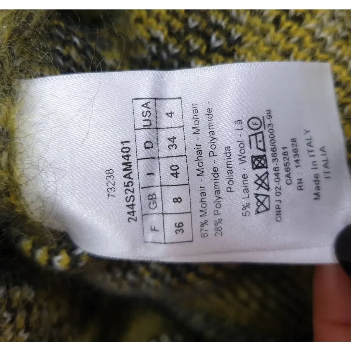 Dior Christian Dior 2022 Runway Plaid Mohair Sweater - Sz 36 Size XS / US 0-2 / IT 36-38 - 4 Thumbnail