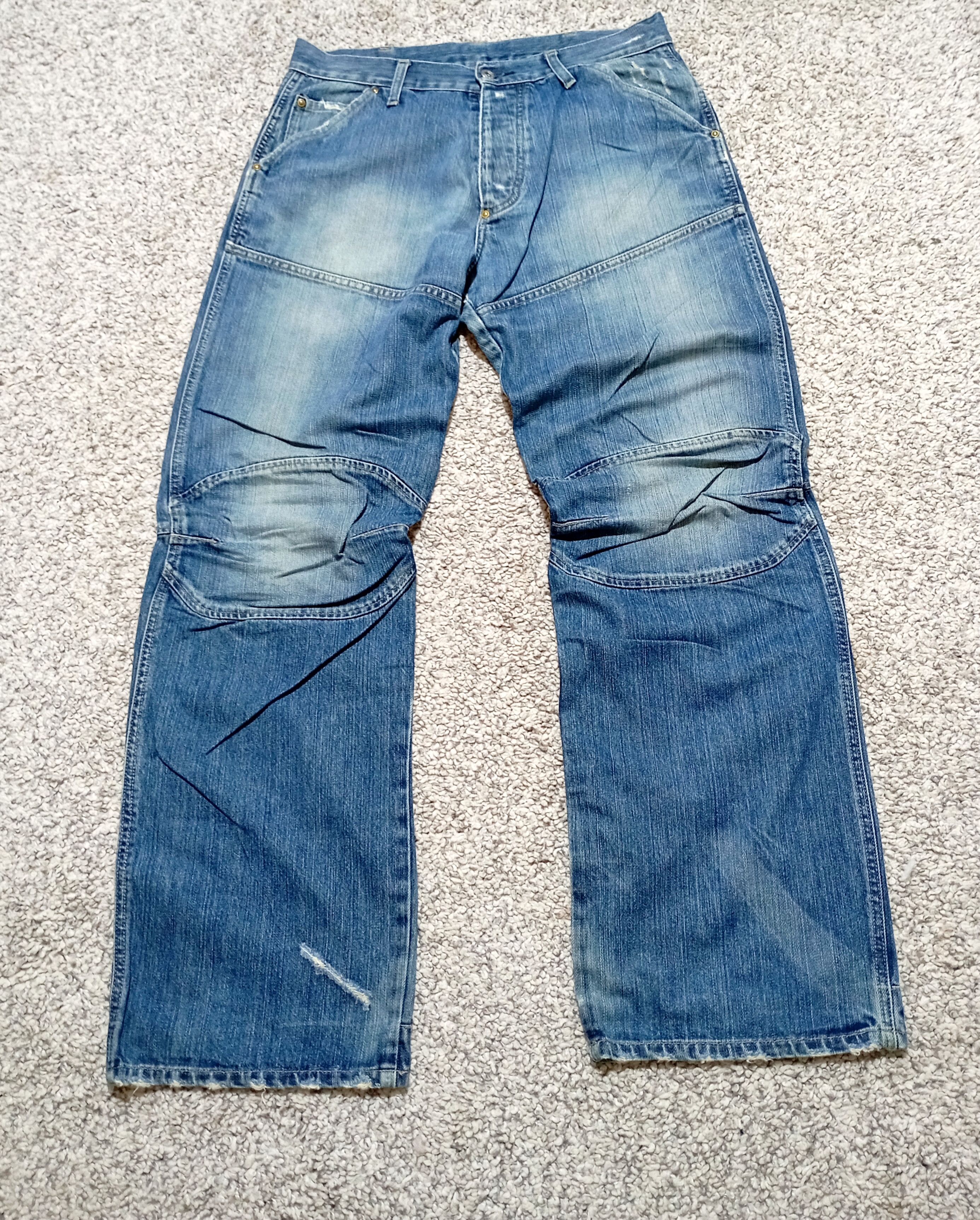 G-Star Vintage 90s G-Star Raw Elwood Denim Cargo Baggy Pants Hype Size US 33 - 2 Thumbnail