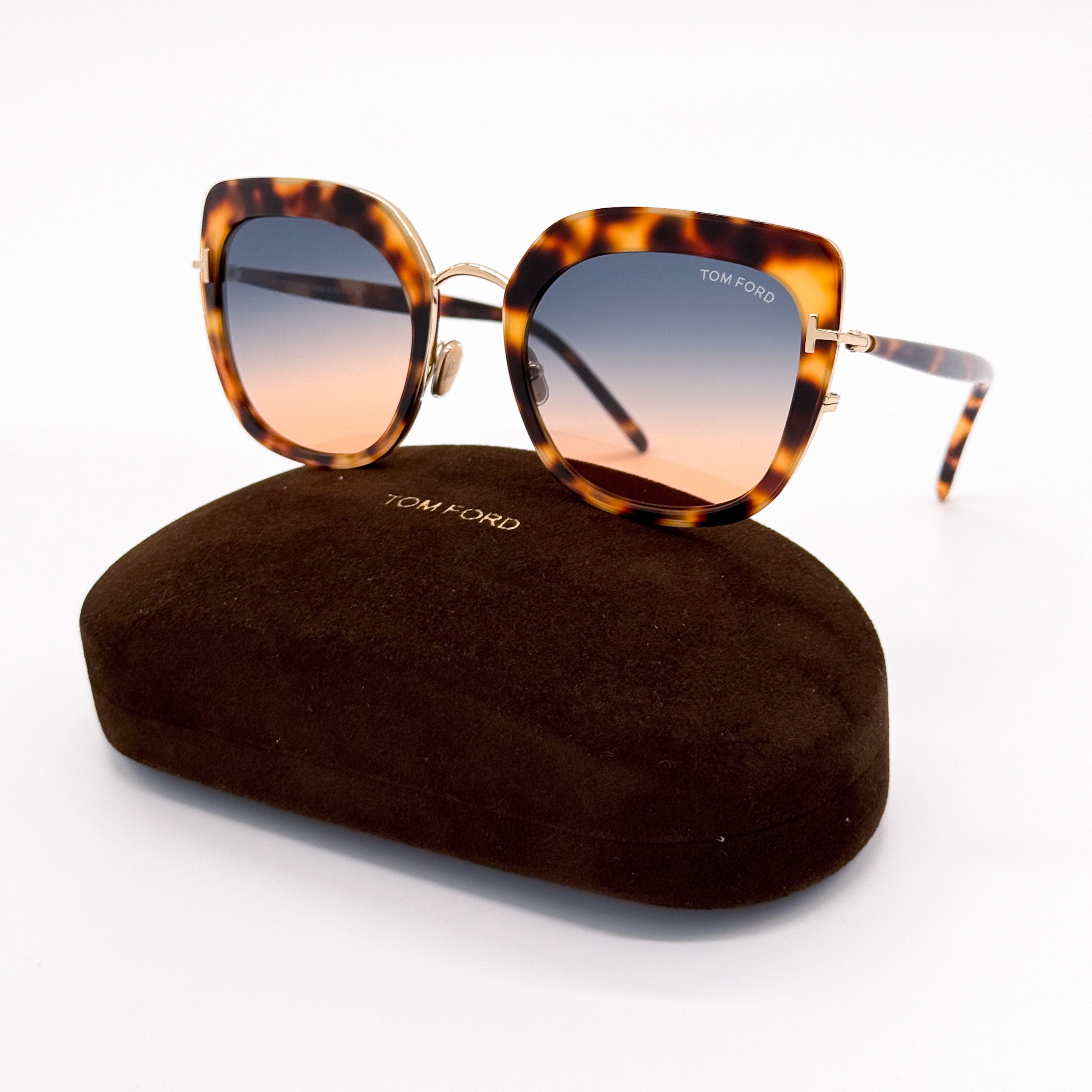NEW TOM FORD VIRGINIA TF945 53P SUNGLASSES FT0945/S HAVANA