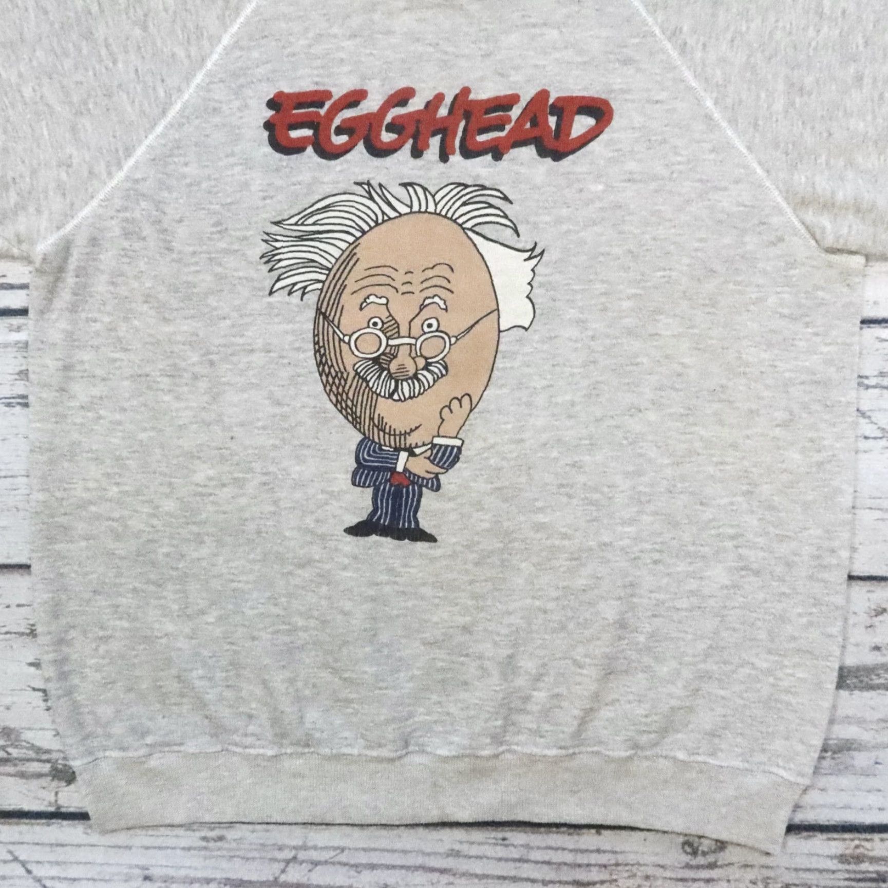 Hanes Vintage Albert Einstein Egghead Crewneck Sweatshirt L Gray Mens Hanes Shirt Size US L / EU 52-54 / 3 - 3 Thumbnail
