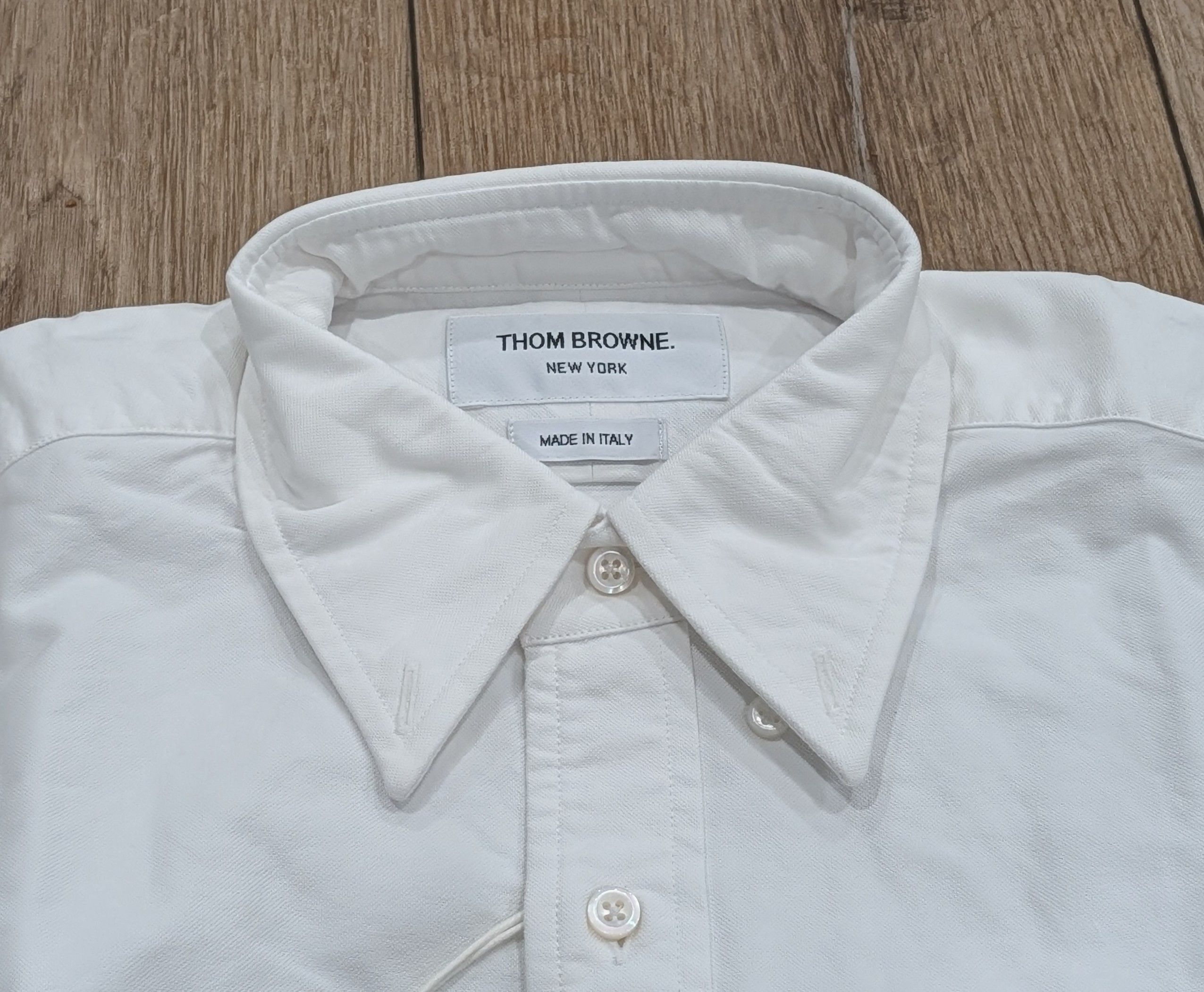 Thom Browne THOM BROWNE Pocket Cotton Button Up Shirt White 2 - Medium Size US M / EU 48-50 / 2 - 2 Thumbnail